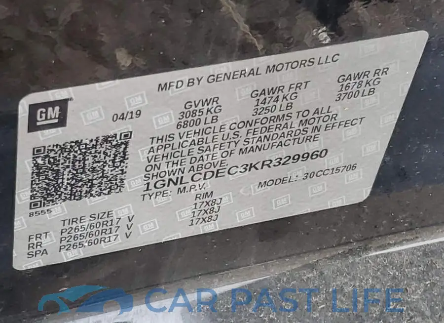 1GNLCDEC3KR329960# 10