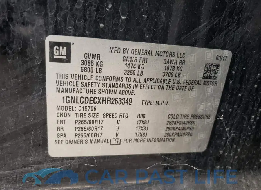 1GNLCDECXHR263349# 10