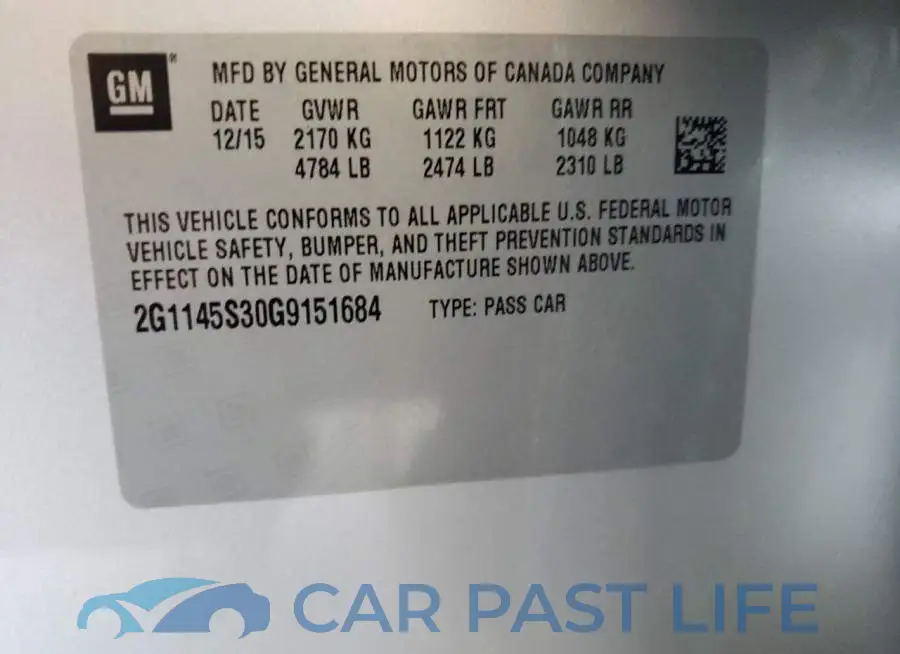 2G1145S30G9151684# 10