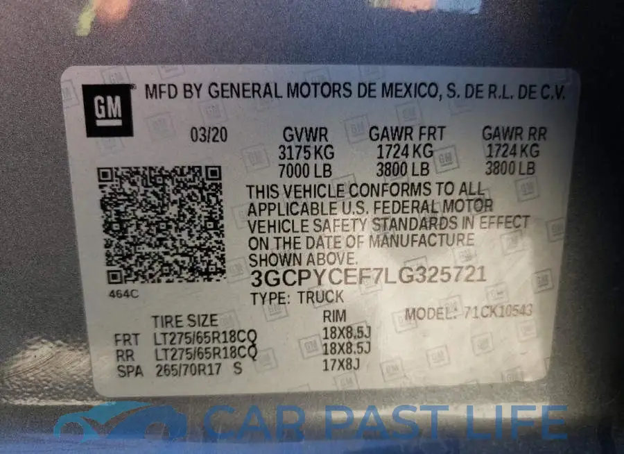 3GCPYCEF7LG325721# 10