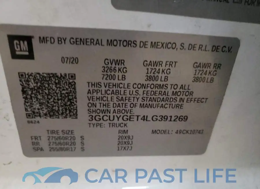 3GCUYGET4LG391269# 10