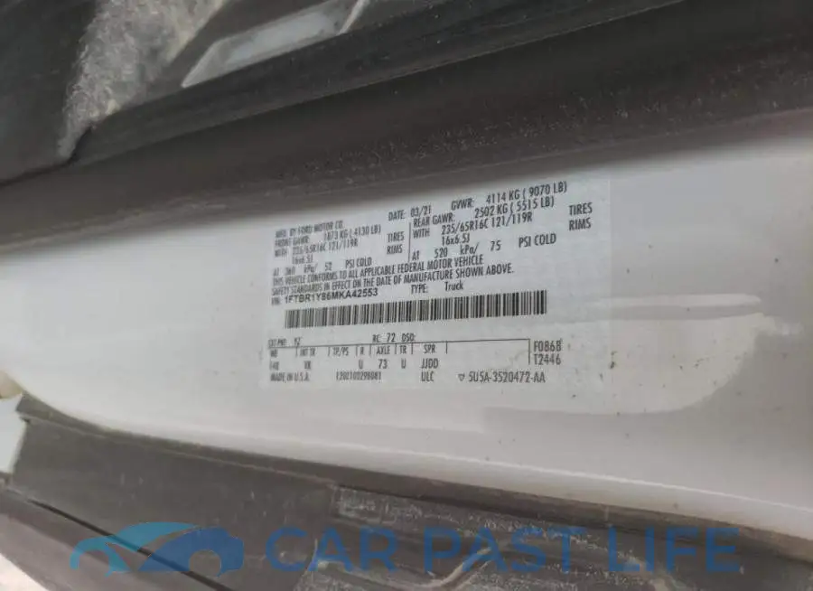 1FTBR1Y86MKA42553# 10