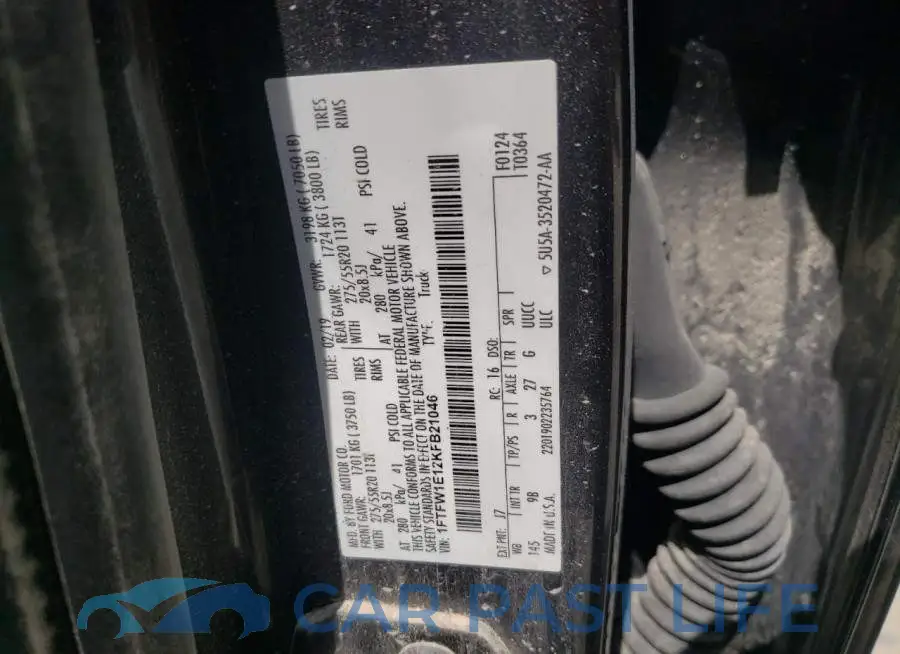 1FTFW1E12KFB21046# 10