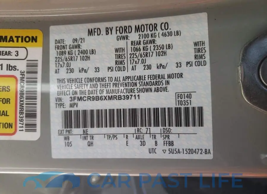 3FMCR9B6XMRB39711# 10