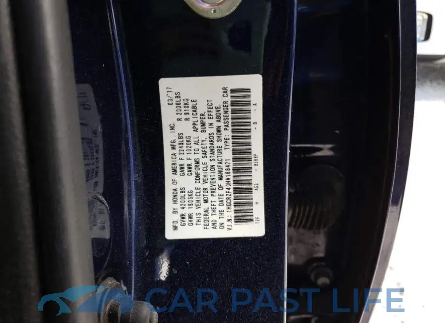 1HGCR2F40HA188471# 10