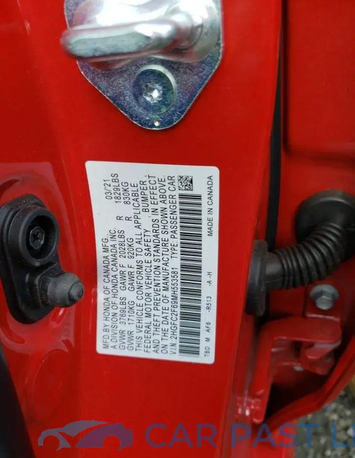 2HGFC2F69MH553581# 10