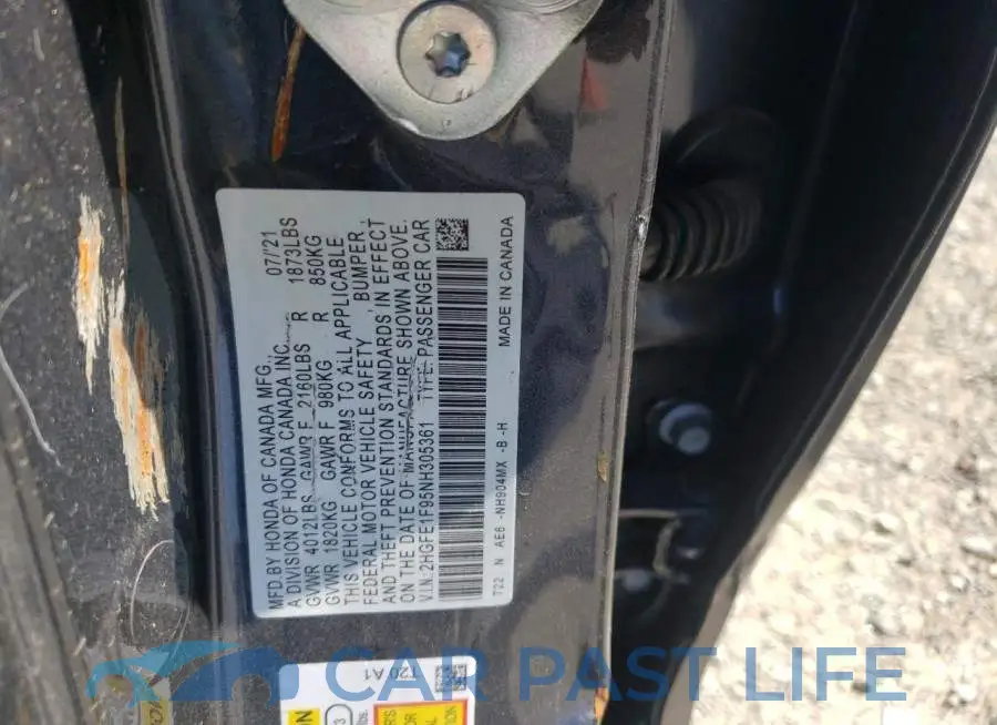 2HGFE1F95NH305361# 10