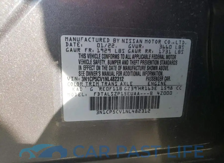 3N1CP5CV1NL482312# 10