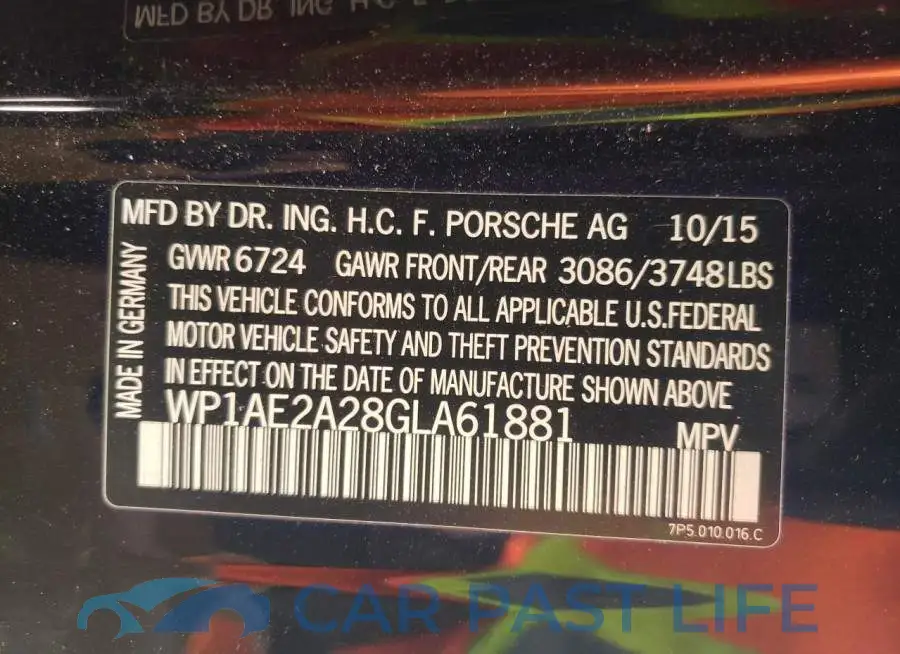 WP1AE2A28GLA61881# 10