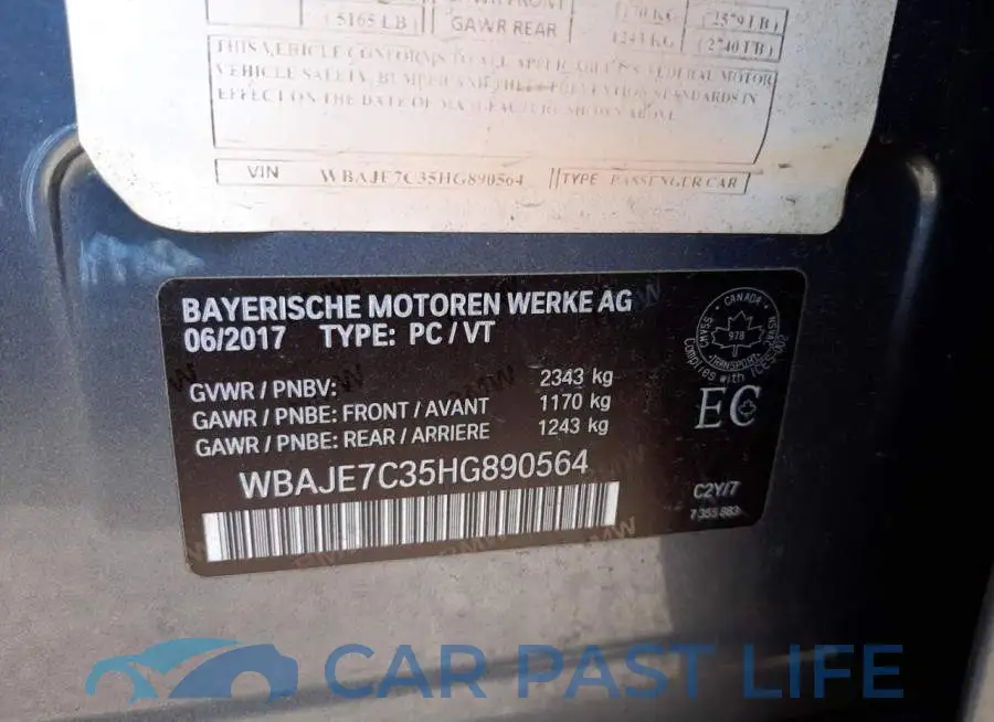 WBAJE7C35HG890564# 10