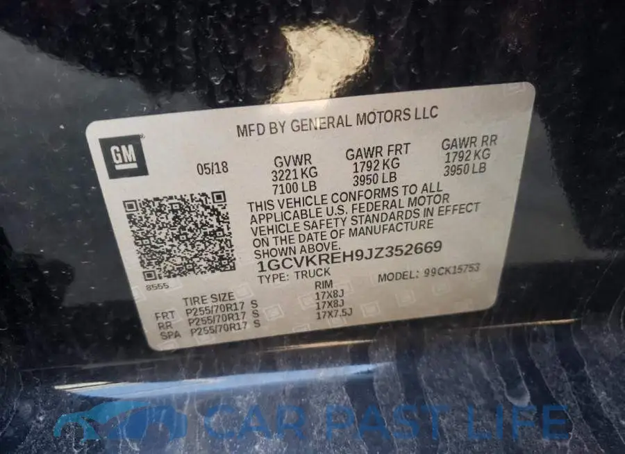 1GCVKREH9JZ352669# 10