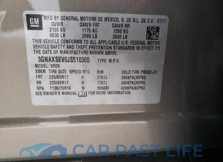 3GNAXSEV0JS510365# 10