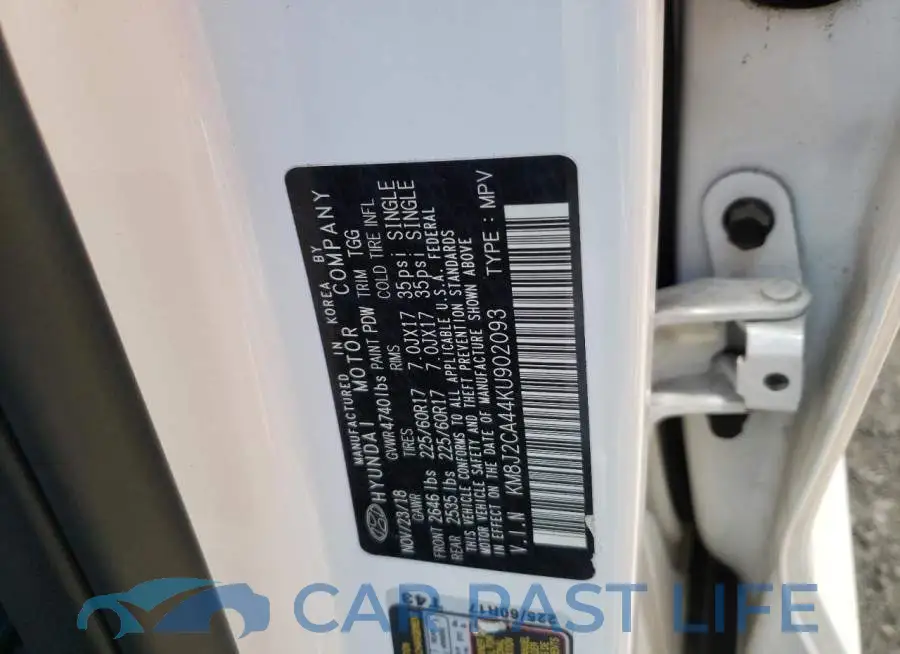 KM8J2CA44KU902093# 10