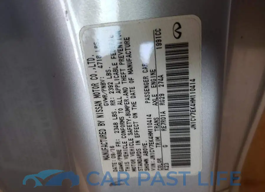 JN1CV7EK4HM110414# 10