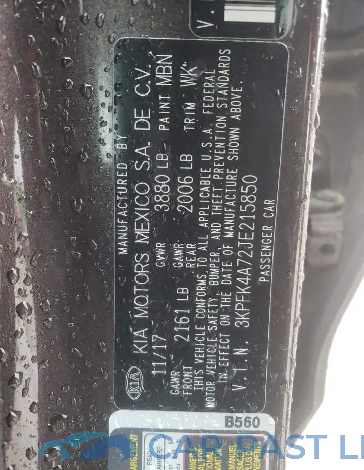 3KPFK4A72JE215850# 10