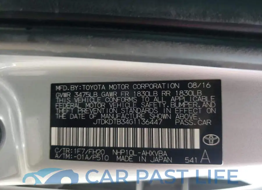 JTDKDTB34G1136447# 10