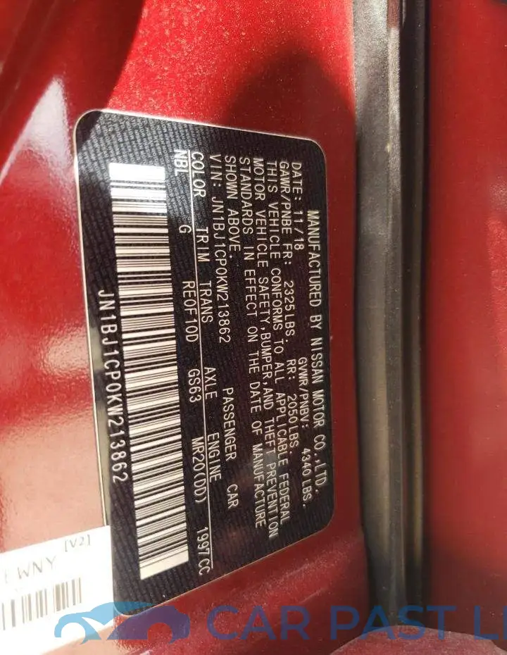 JN1BJ1CP0KW213862# 10
