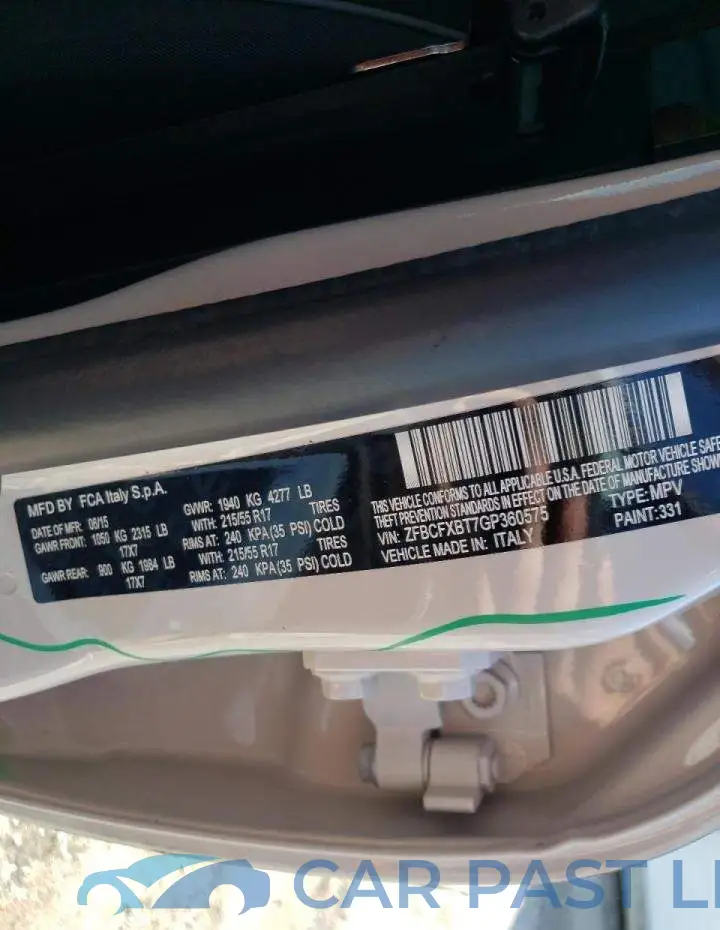 ZFBCFXBT7GP360575# 10