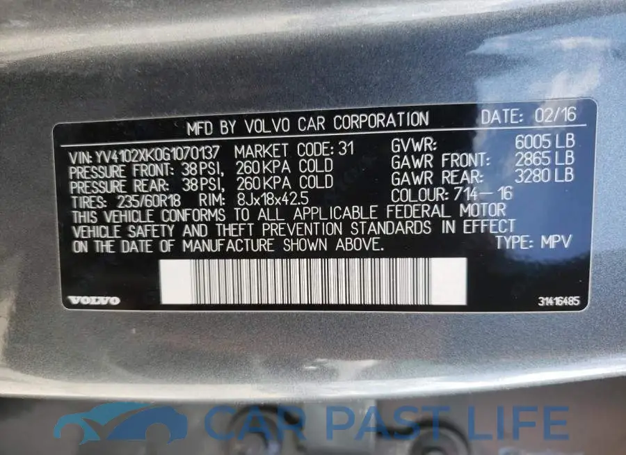 YV4102XK0G1070137# 10