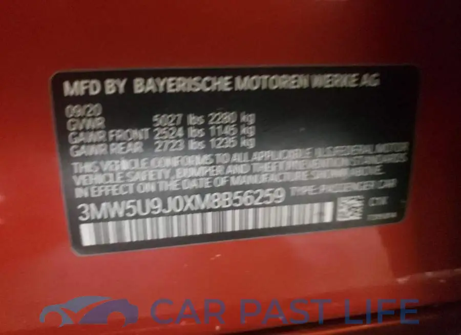 3MW5U9J0XM8B56259# 10