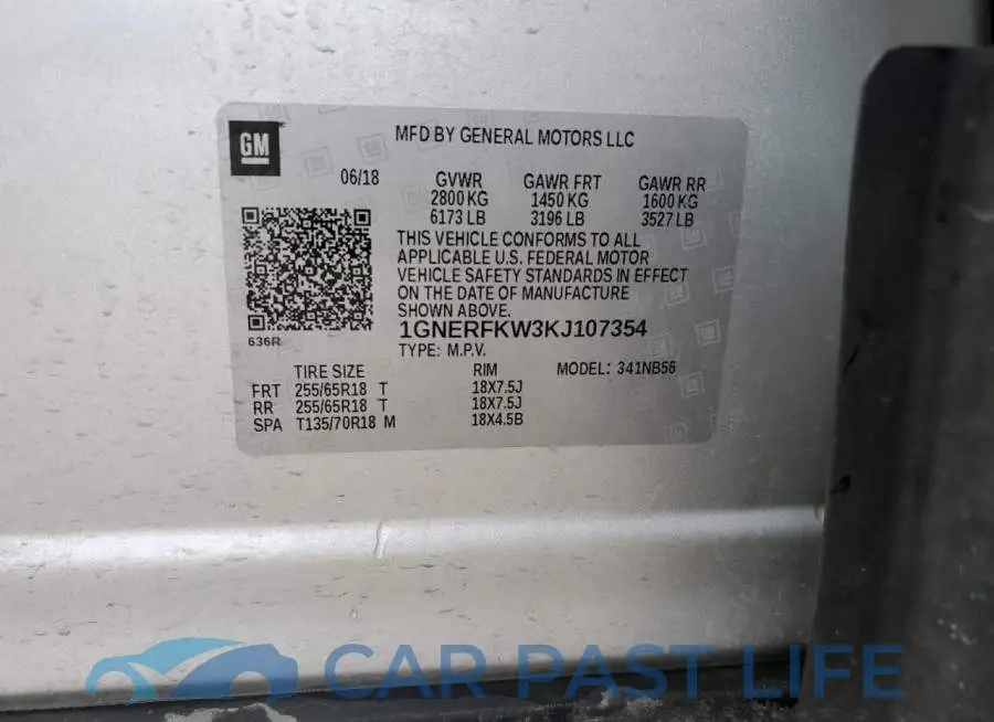 1GNERFKW3KJ107354# 10