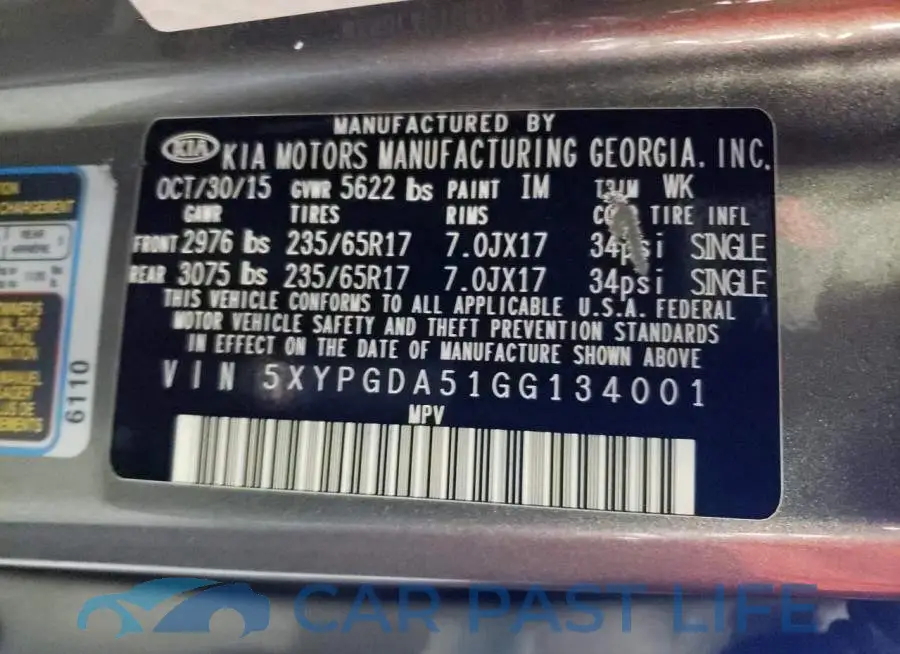 5XYPGDA51GG134001# 10
