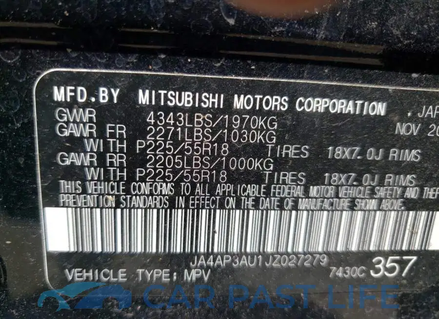 JA4AP3AU1JZ027279# 10