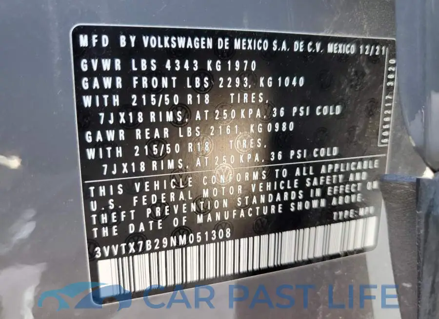 3VVTX7B29NM051308# 10