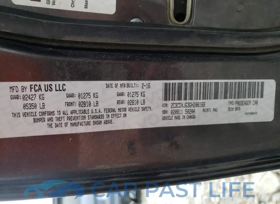 2C3CDXJG3GH206168# 10