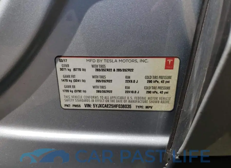 5YJXCAE25HF038035# 10