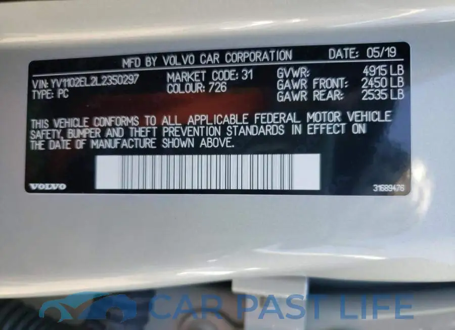 YV1102EL2L2350297# 10