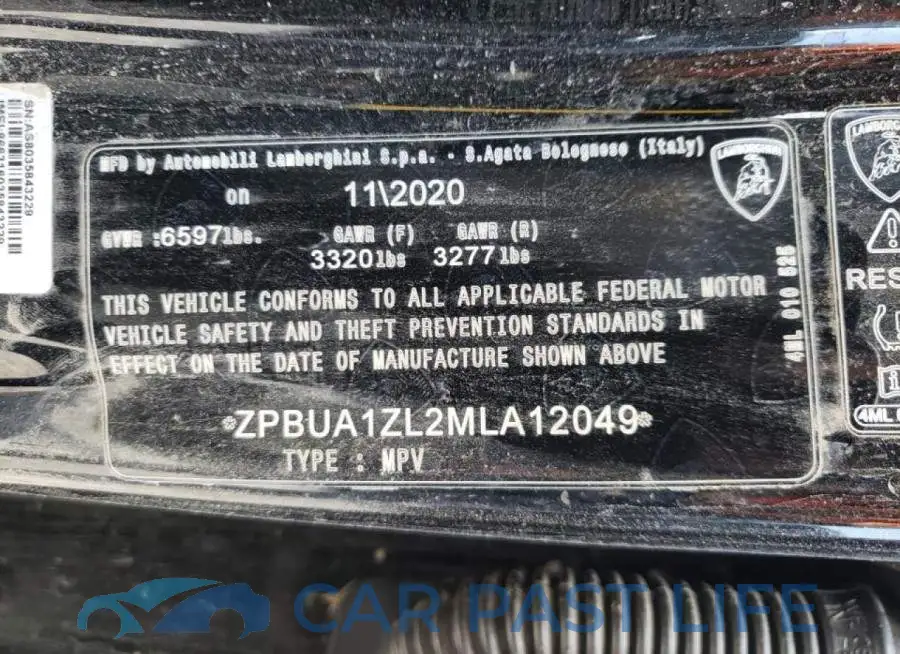 ZPBUA1ZL2MLA12049# 10