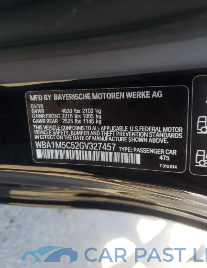 WBA1M5C52GV327457# 10