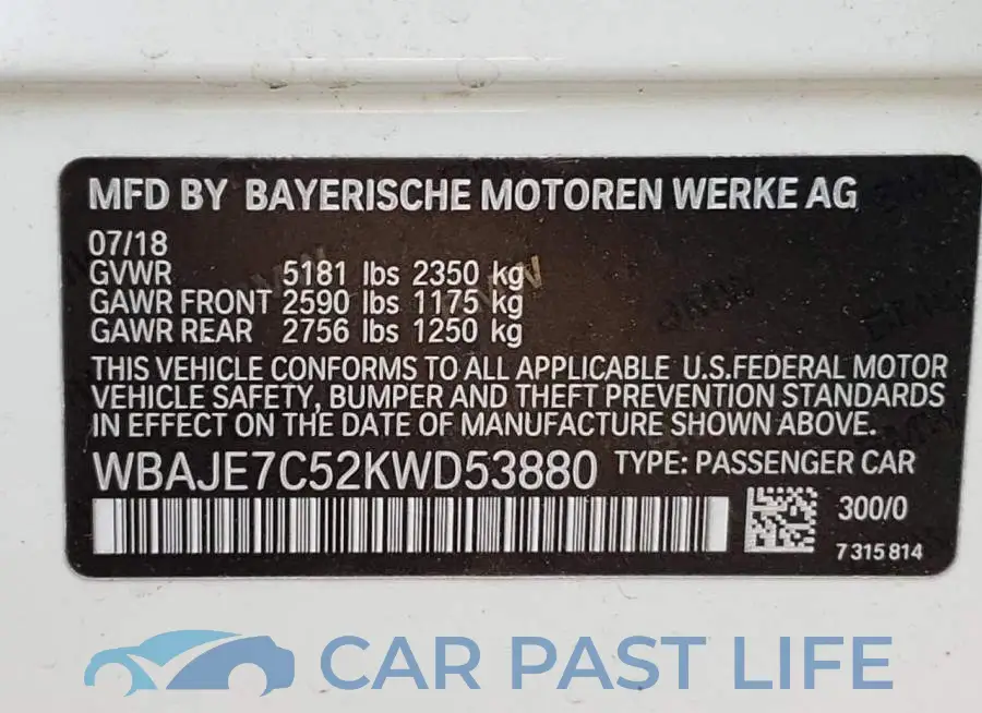 WBAJE7C52KWD53880# 10