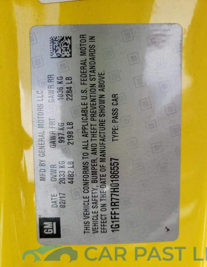 1G1FF1R77H0186557# 10