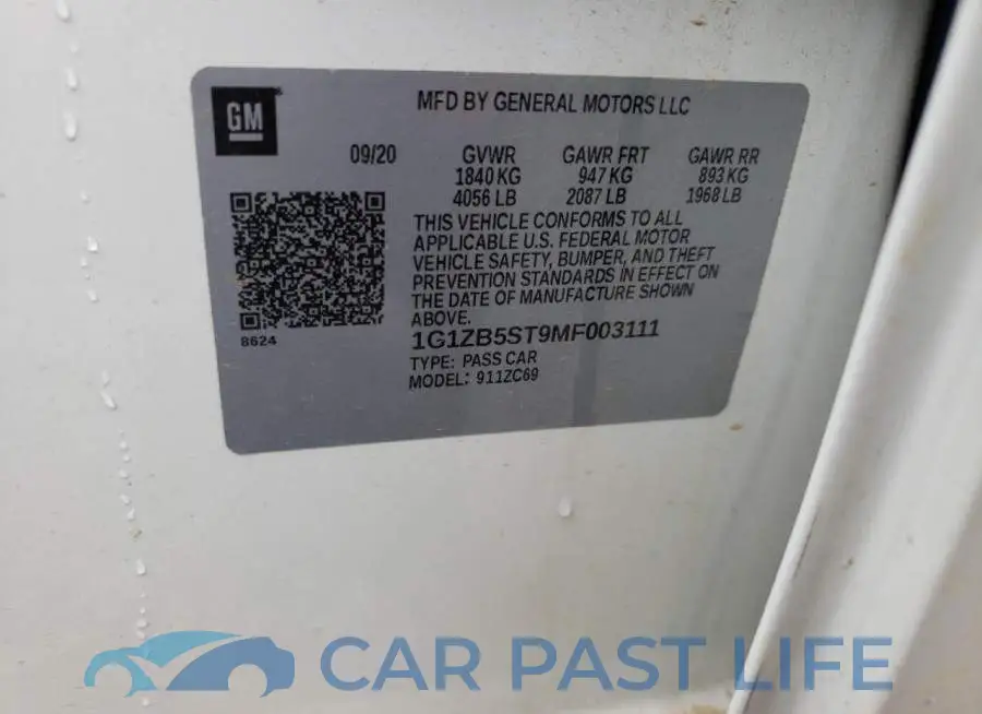 1G1ZB5ST9MF003111# 10