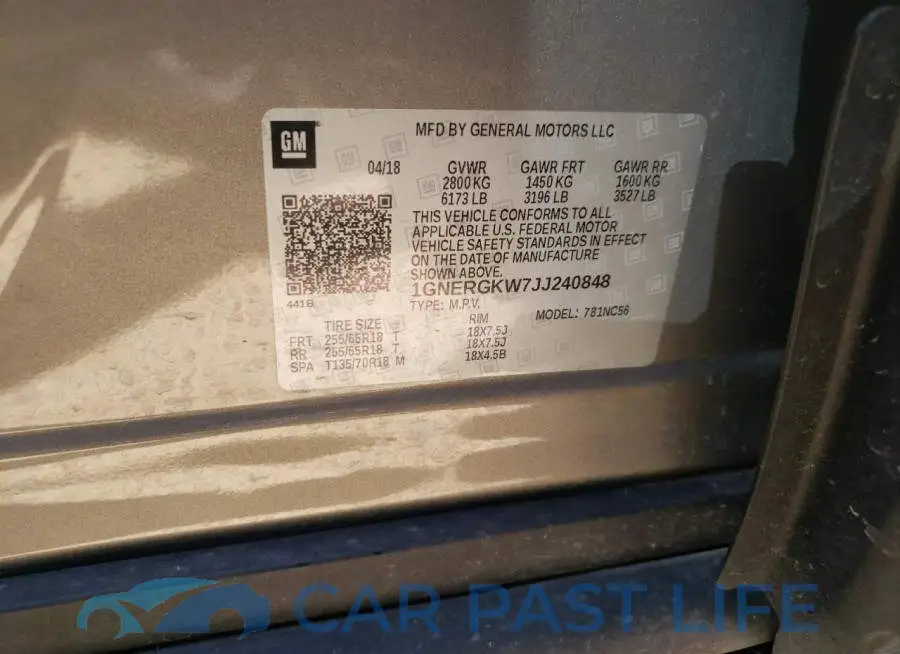 1GNERGKW7JJ240848# 10