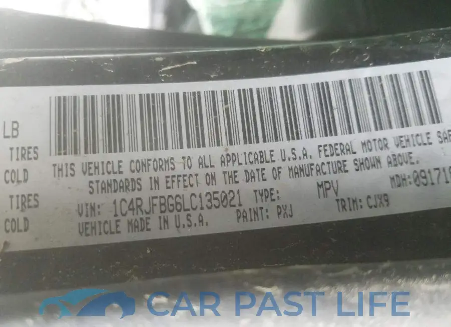 1C4RJFBG6LC135021# 10