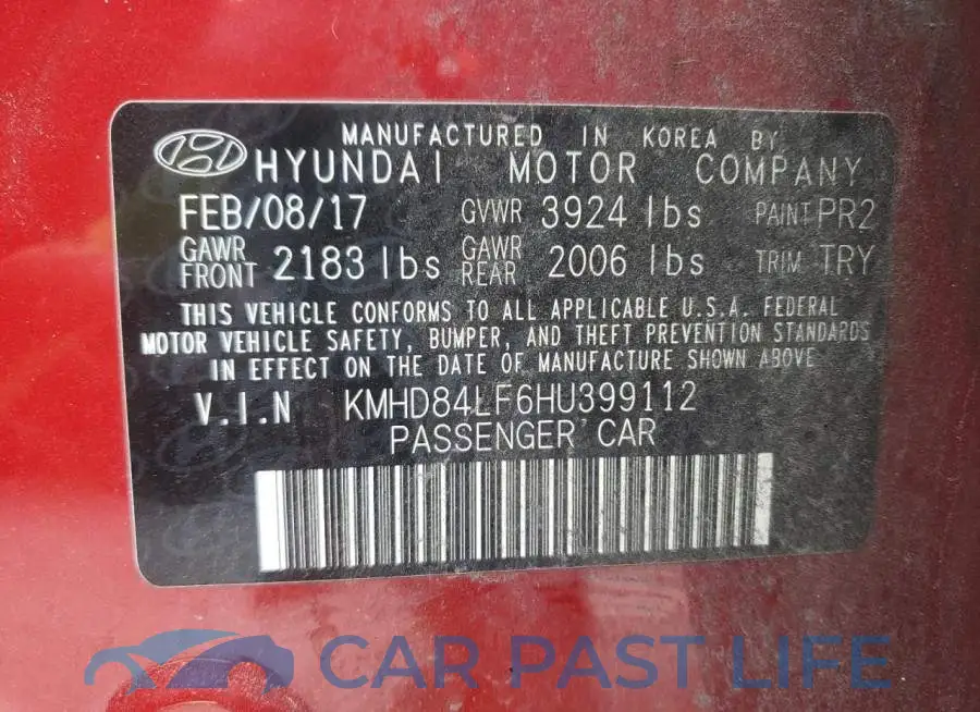 KMHD84LF6HU399112# 10