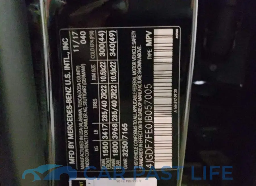 4JGDF7FE0JB057005# 10