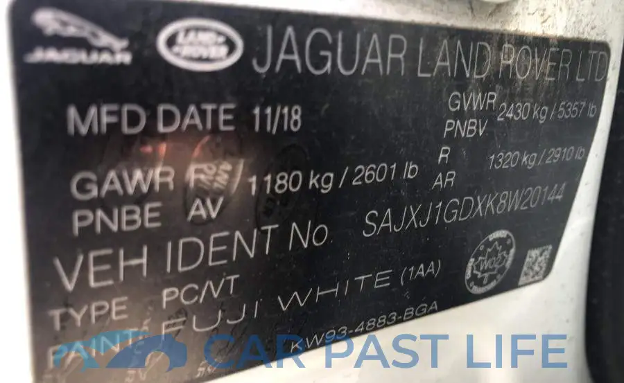 SAJXJ1GDXK8W20144# 10