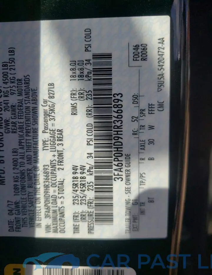3FA6P0HD9HR366893# 10
