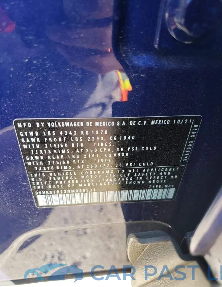 3VVRX7B23NM036331# 10