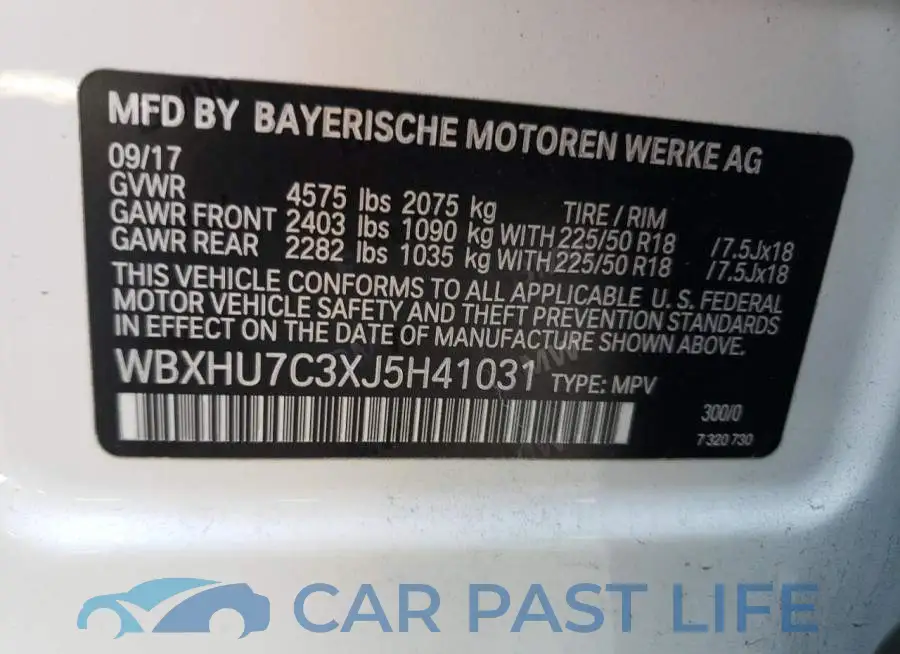WBXHU7C3XJ5H41031# 10