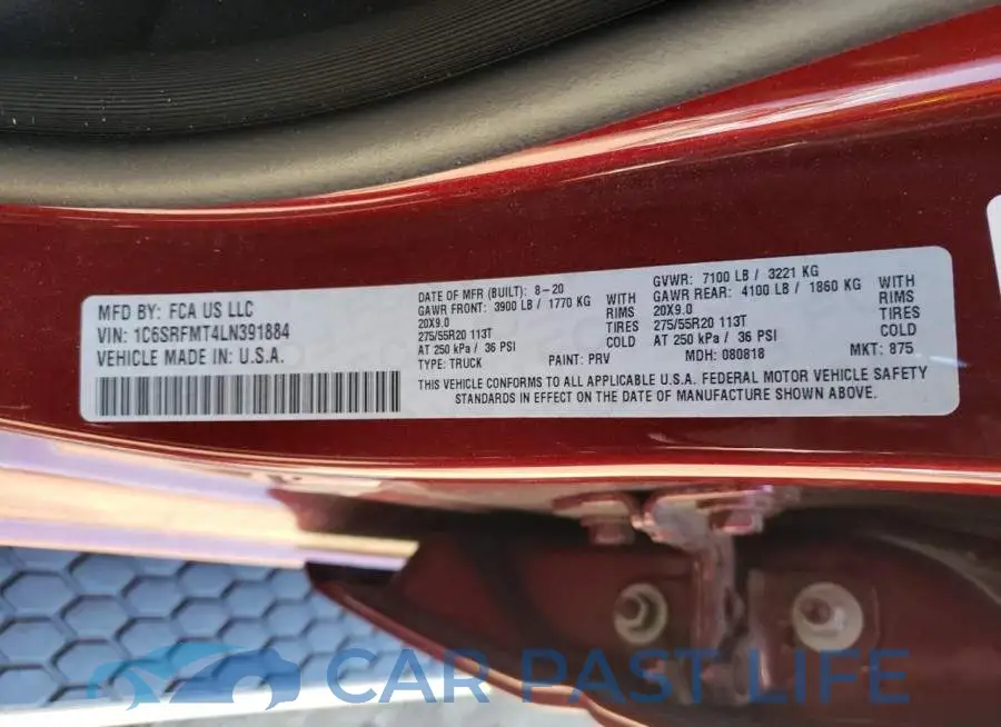 1C6SRFMT4LN391884# 10