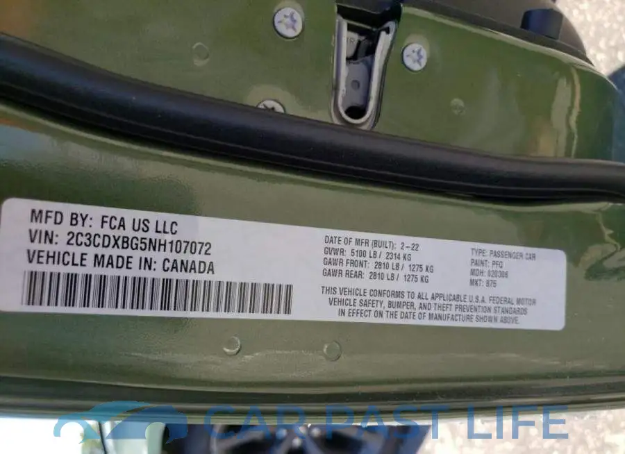 2C3CDXBG5NH107072# 10