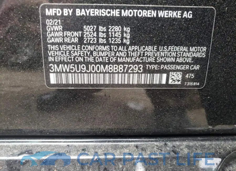 3MW5U9J00M8B87293# 10