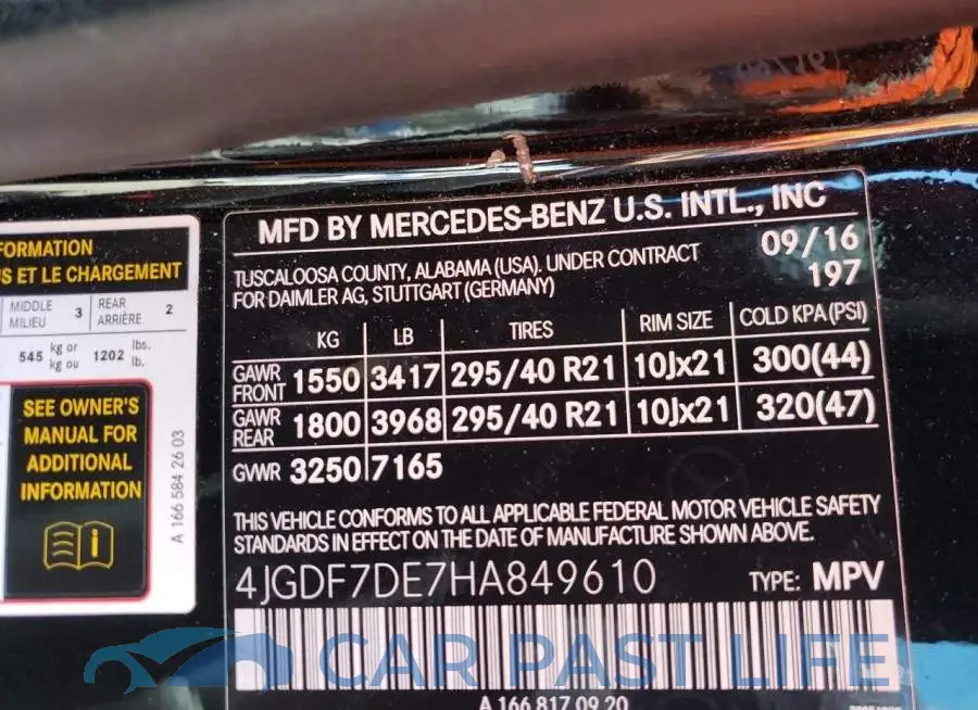 4JGDF7DE7HA849610# 10