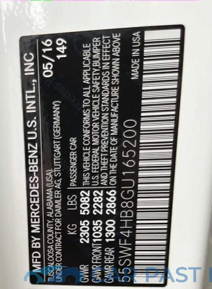 55SWF4HB8GU165200# 8