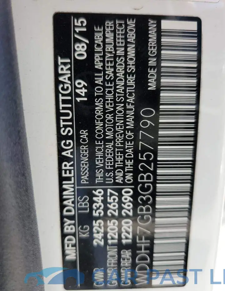 WDDHF7GB3GB257790# 10